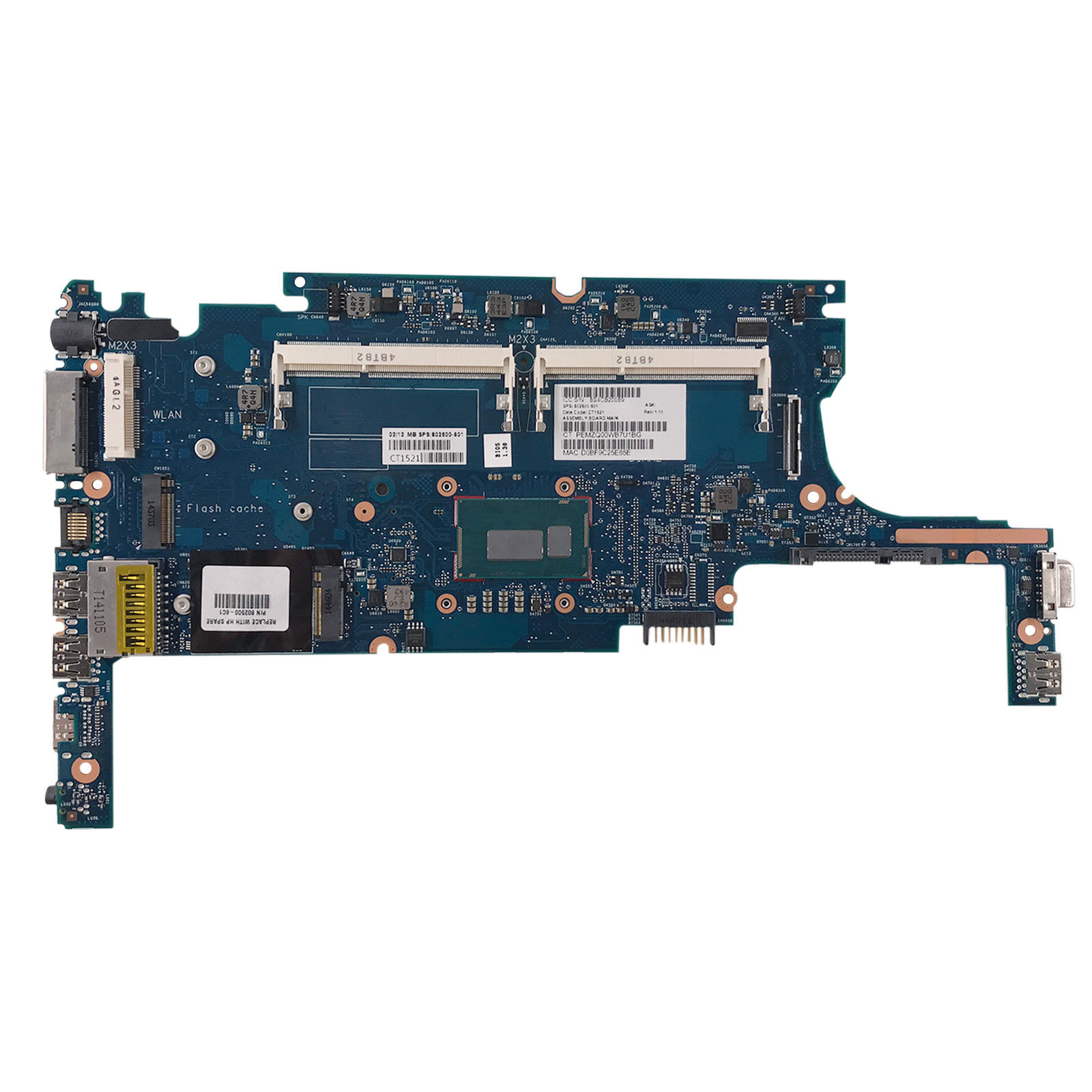 Original HP 802500-601 MOTHERBOARD for HP EliteBook 720 820 G1 840 G2 Laptop Intel i3-4030U Description: B